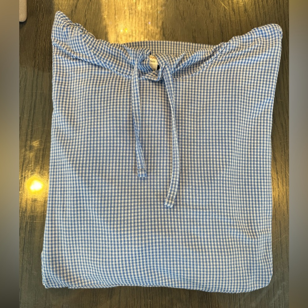 Weatherproof Vintage XXL Sweatshirt/Hoodie in blue checkered pattern